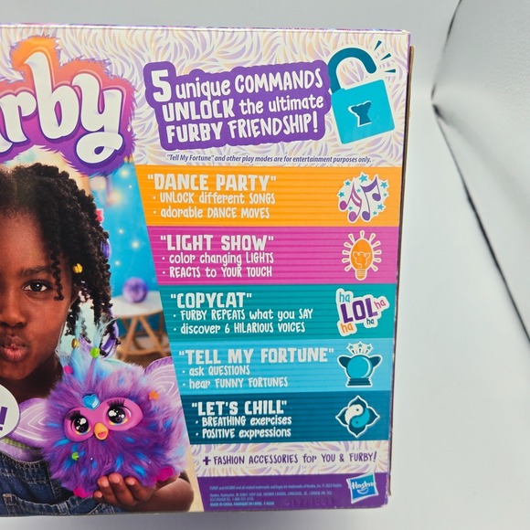 New Furby Purple Interactive Plush Toy Be My Best Friend Talking Moving Hasbro - Picture 7 of 9
